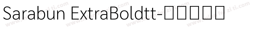 Sarabun ExtraBoldtt字体转换